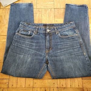 Calvin Klein Distressed Slim Straight Lowrise Jeans womens 32
